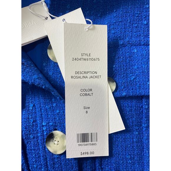 NWT VERONICA BEARD JACKET 8 BLUE CROPPED - Picture 9 of 16